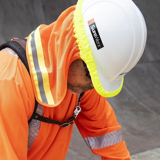 Pioneer Hi-Vis Mesh Cooling Hard Hat Sunshade – Hi-Vis Orange